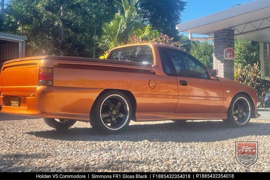 18x8.5 18x9.5 Simmons FR-1 Gloss Black on Holden Commodore VS