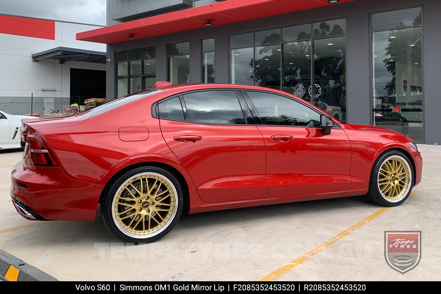 20x8.5 20x9.5 Simmons OM-1 Gold on Volvo S60