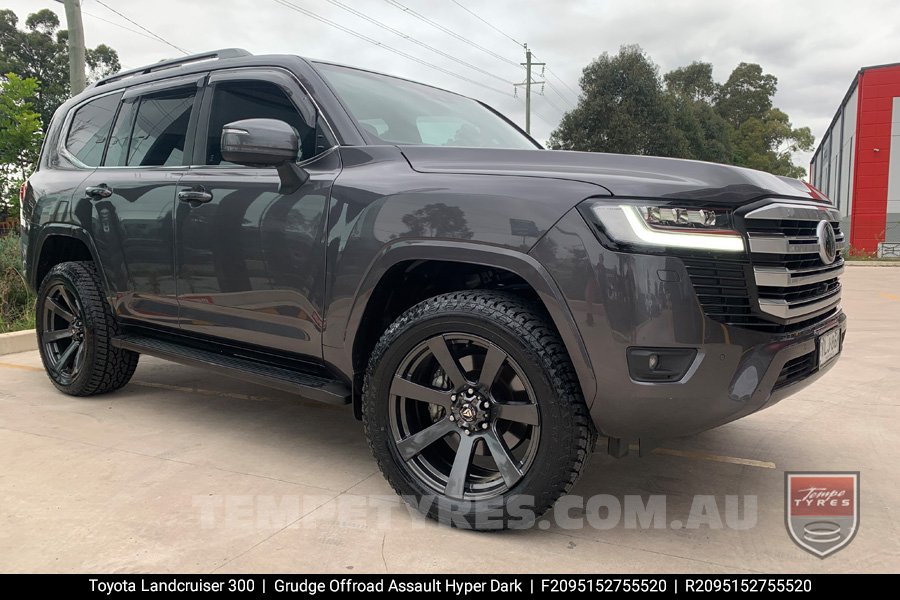 20x9.5 Grudge Offroad ASSAULT Hyper Dark on Toyota Landcruiser