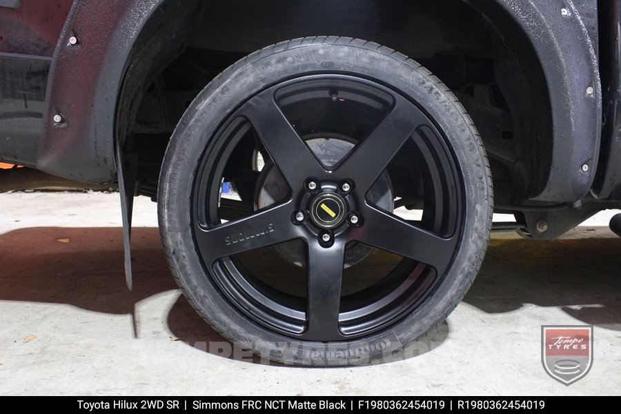 19x8.0 19x9.0 Simmons FR-C Matte Black NCT on Toyota Hilux