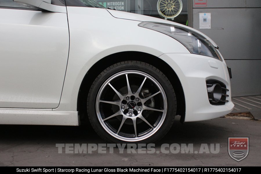 17x7.5 Starcorp Racing LUNAR on Suzuki Swift