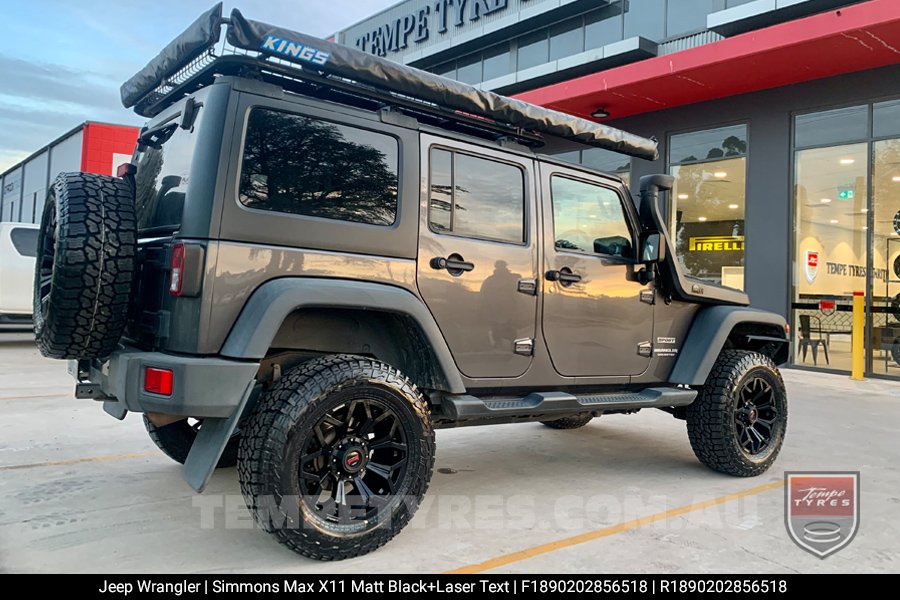 18x9.0 Simmons MAX X11 MBW on Jeep Wrangler