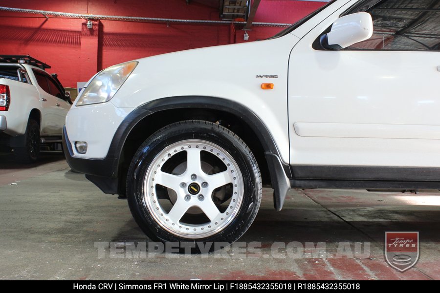 18x8.5 Simmons FR-1 White on Honda CRV