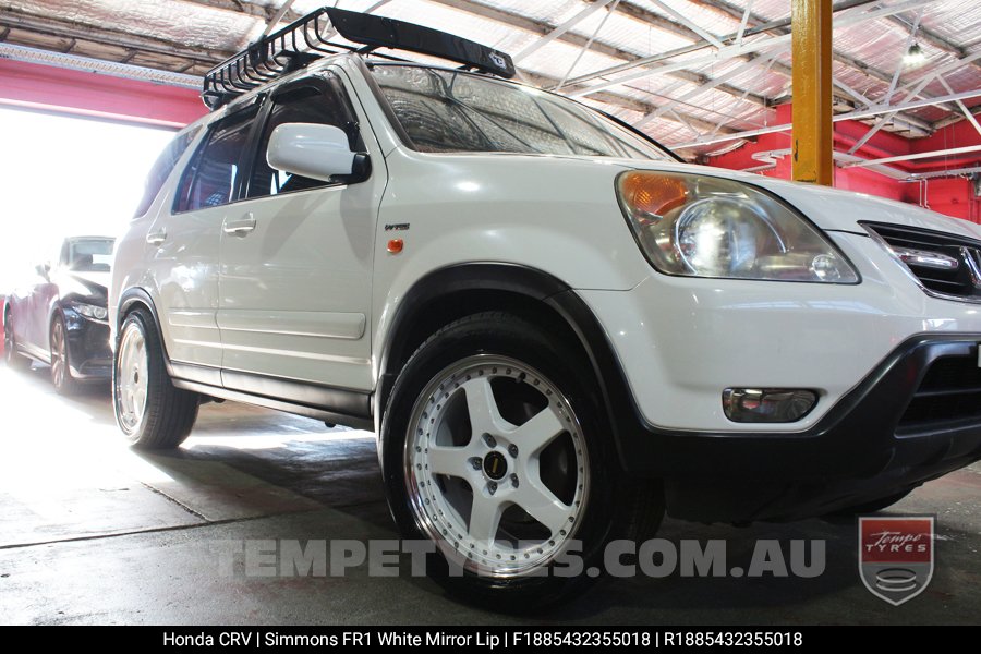 18x8.5 Simmons FR-1 White on Honda CRV