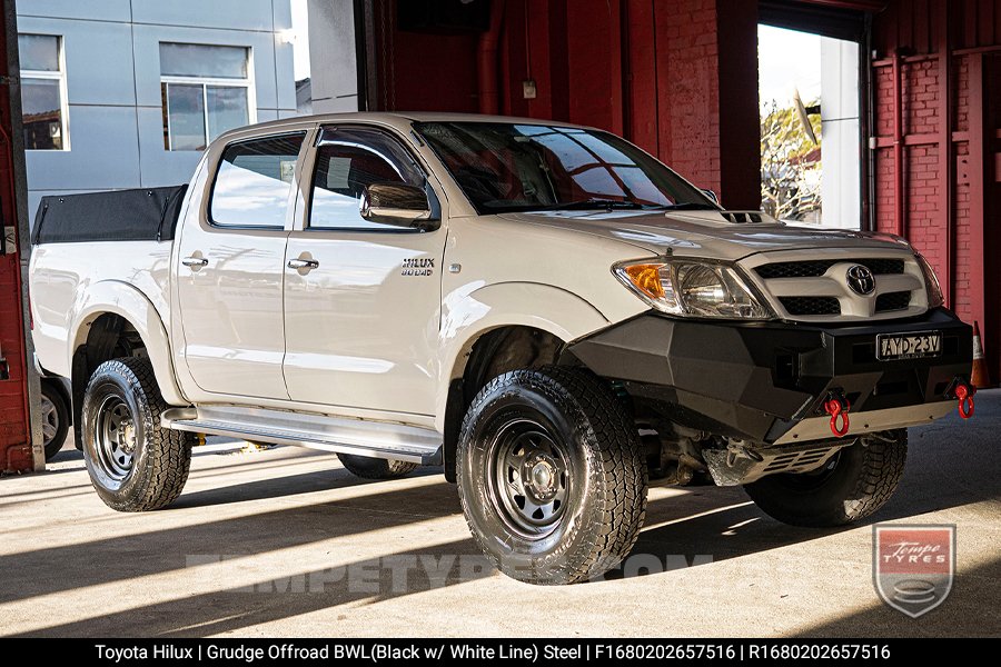 16x8.0 Grudge Offroad BWL Steel on Toyota Hilux 