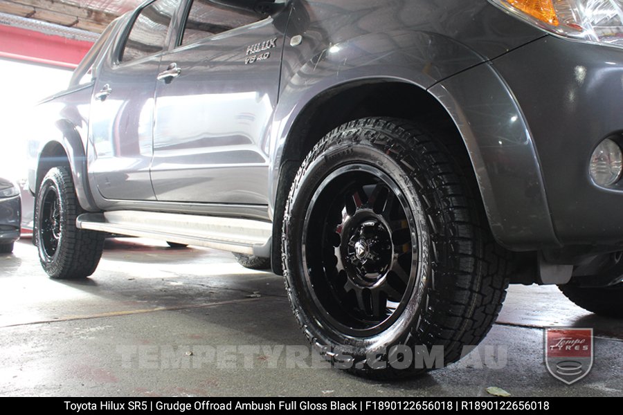 18x9.0 Grudge Offroad AMBUSH on Toyota Hilux SR5