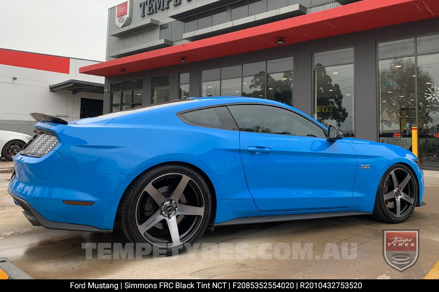 20x8.5 20x10 Simmons FR-C Black Tint NCT on Ford Mustang