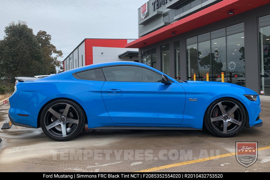 20x8.5 20x10 Simmons FR-C Black Tint NCT on Ford Mustang