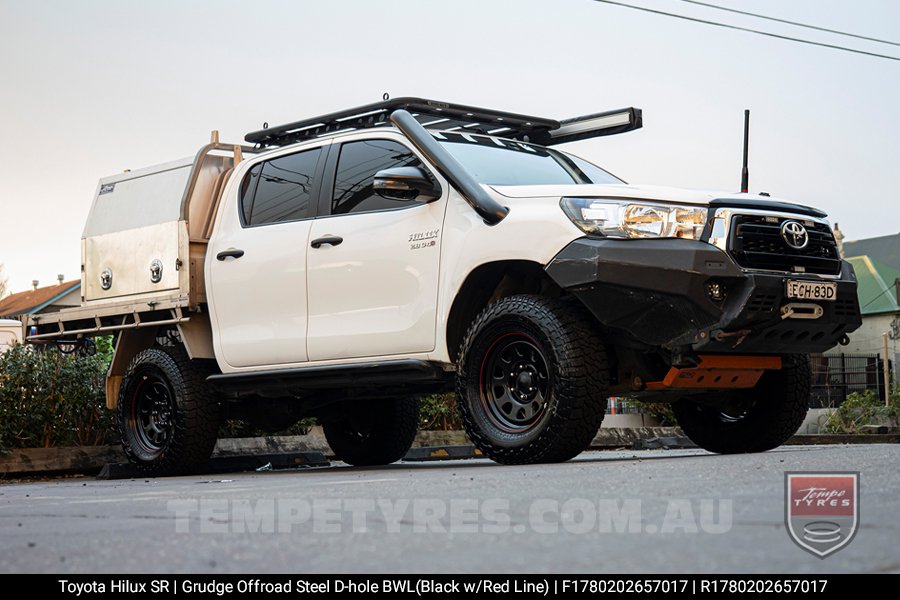 17x8.0 Grudge Offroad BWL Steel D-Hole on Toyota Hilux