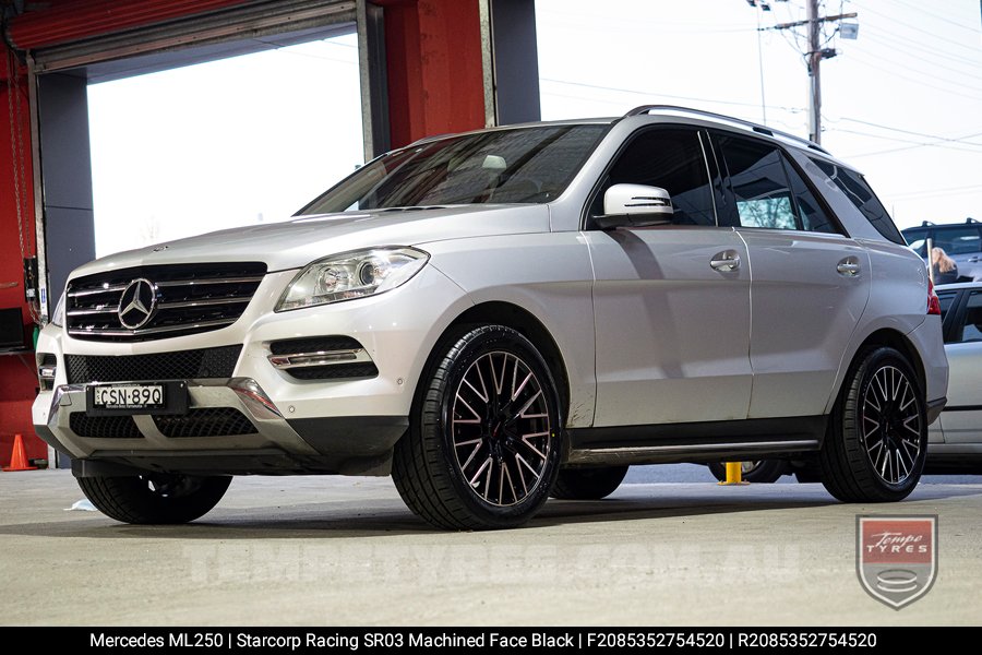 20x8.5 Starcorp Racing SR03 Machined Face Black on Mercedes ML-Class