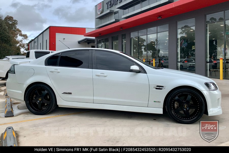 20x8.5 20x9.5 Simmons FR-1 Satin Black on Holden Commodore VE