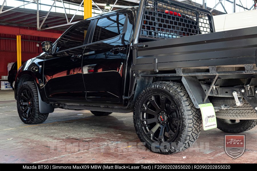 20x9.0 Simmons MAX X09 MBW on Mazda BT50