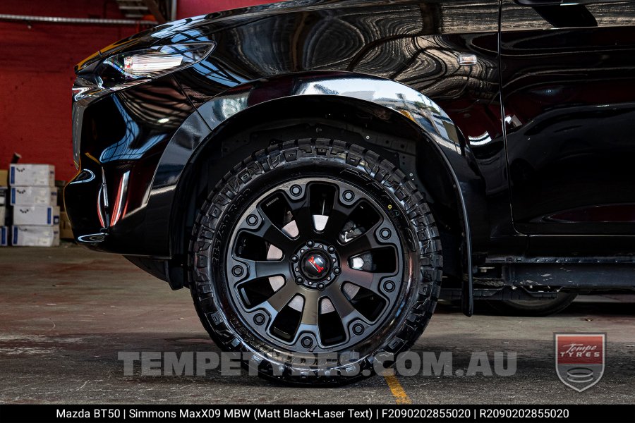 20x9.0 Simmons MAX X09 MBW on Mazda BT50