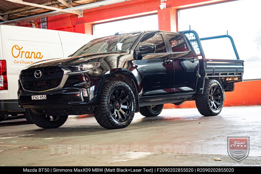 20x9.0 Simmons MAX X09 MBW on Mazda BT50