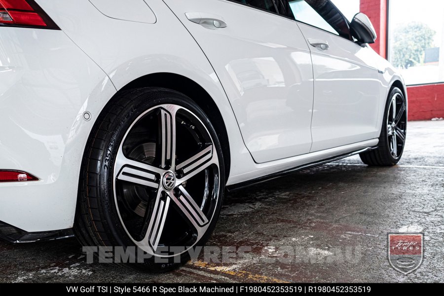 19x8.0 R Spec Black Machined 5466 on VW Golf