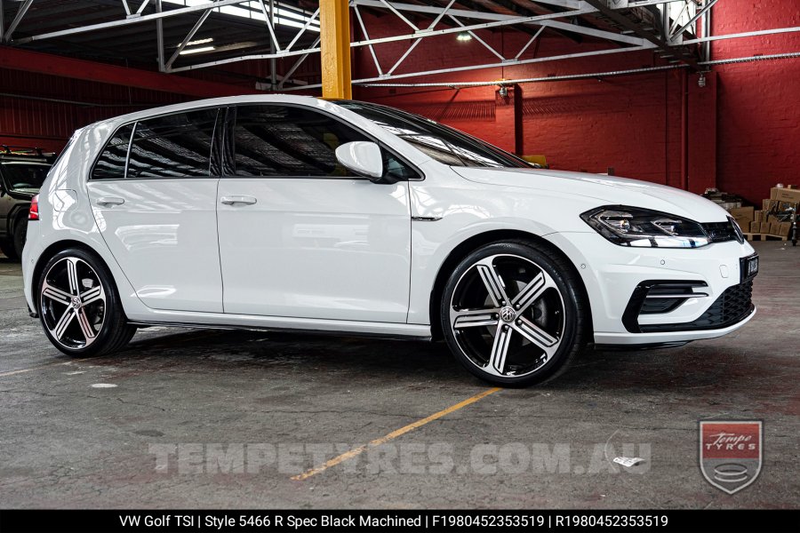 19x8.0 R Spec Black Machined 5466 on VW Golf