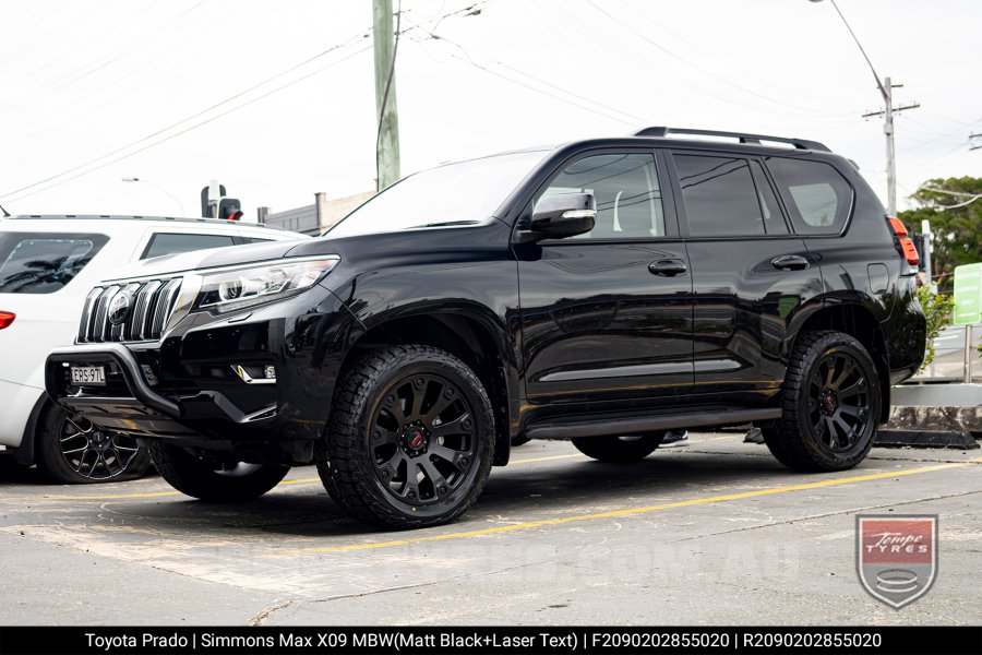 20x9.0 Simmons MAX X09 MBW on Toyota Prado