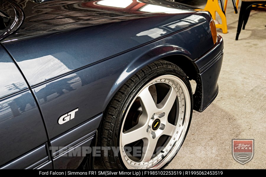 19x8.5 19x9.5 Simmons FR-1 Silver on Ford Falcon