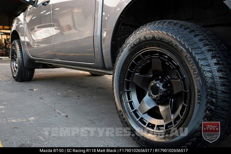 17x9.0 SC Racing R118 Matt Black  on Mazda BT50