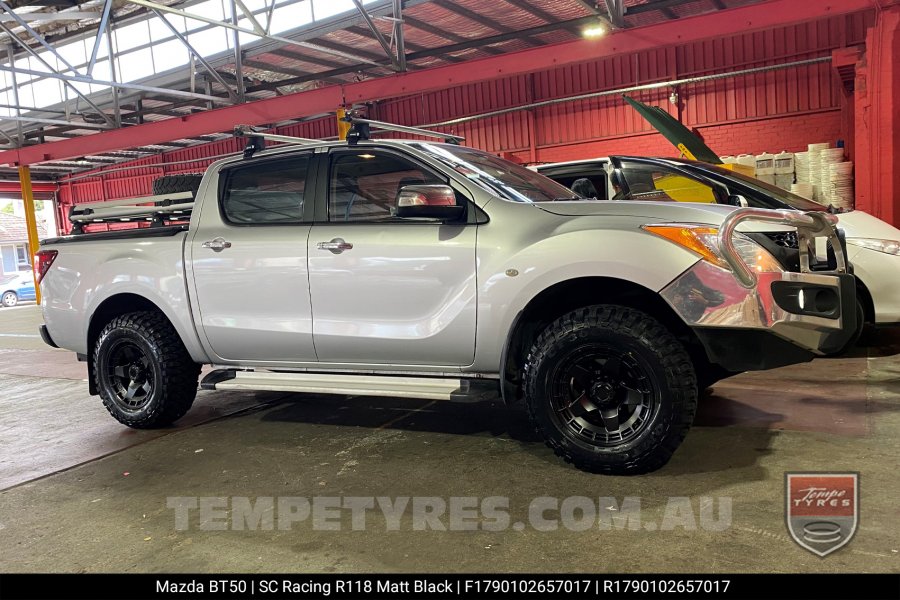 17x9.0 SC Racing R118 Matt Black  on Mazda BT50