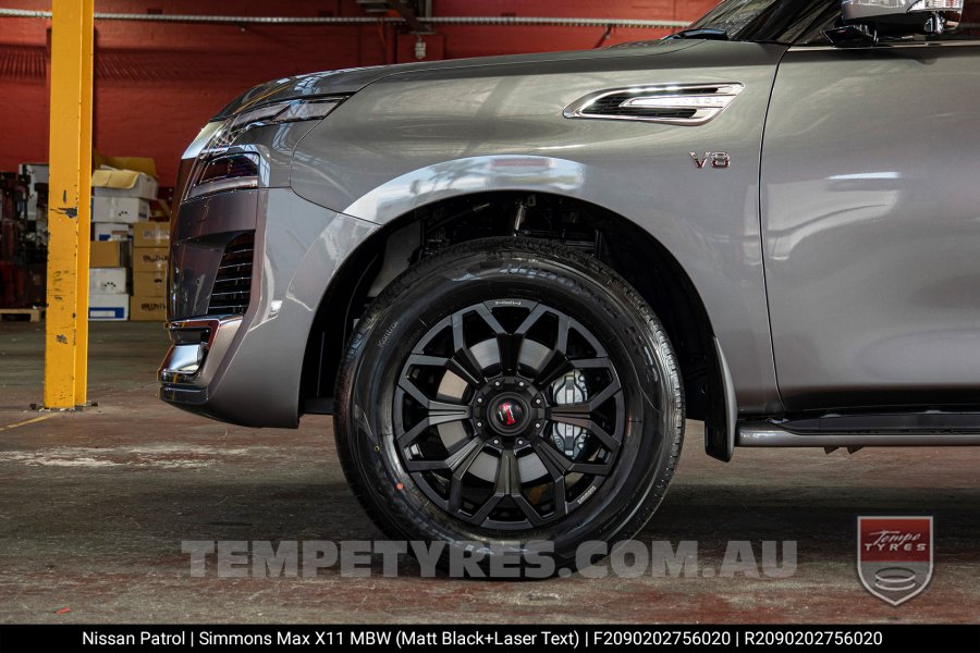 20x9.0 Simmons MAX X11 MBW on Nissan Patrol