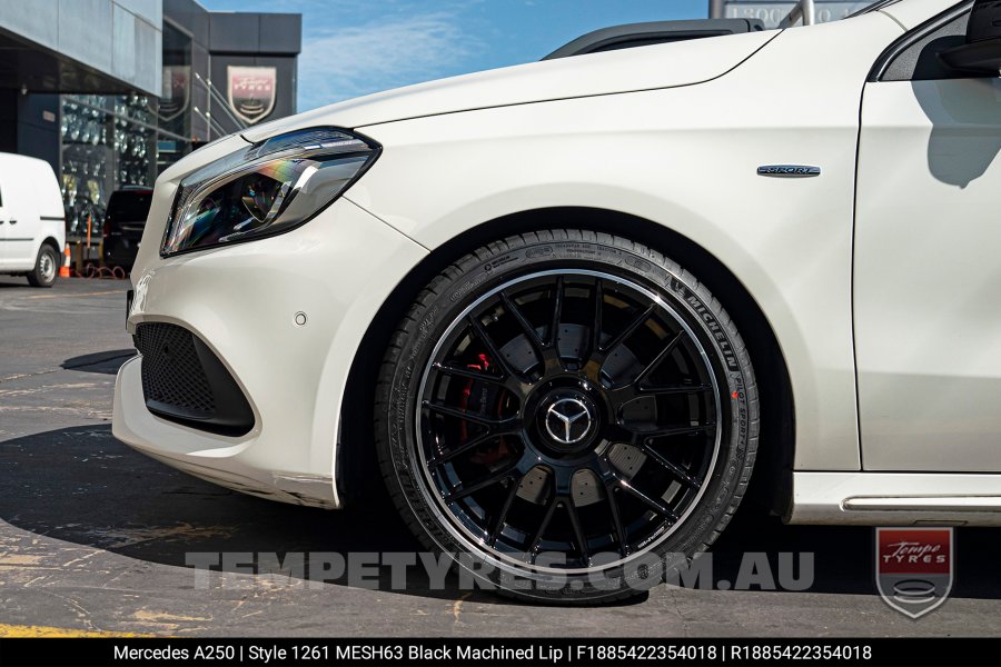 18x8.5 1261 MESH63 Black on Mercedes A-Class