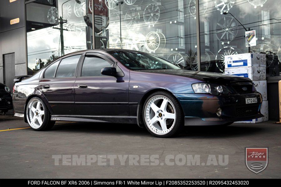 20x8.5 20x9.5 Simmons FR-1 White on Ford Falcon