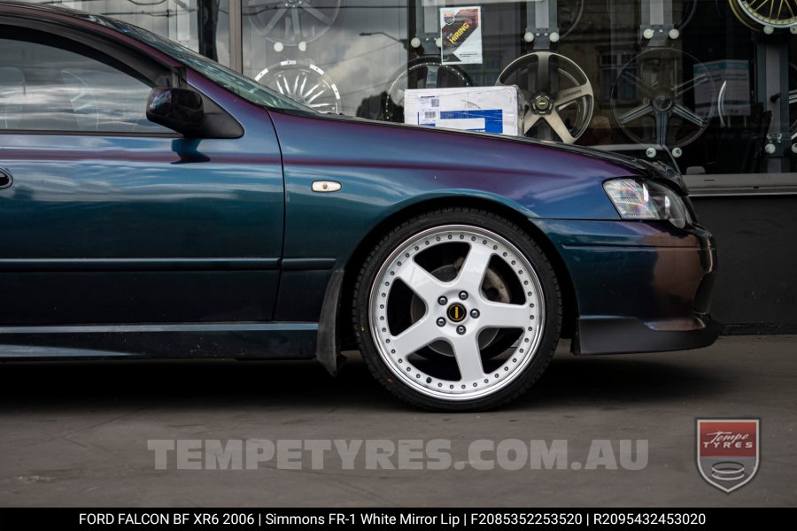 20x8.5 20x9.5 Simmons FR-1 White on Ford Falcon