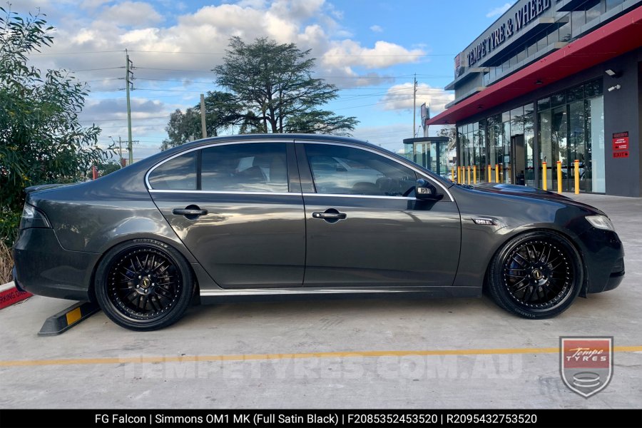 20x8.5 20x9.5 Simmons OM-1 Satin Black on Ford Falcon