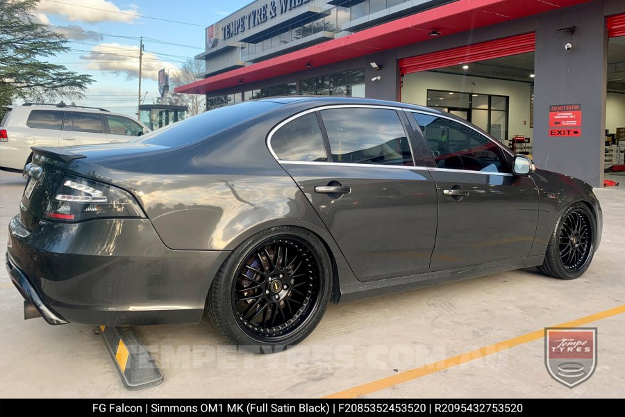 20x8.5 20x9.5 Simmons OM-1 Satin Black on Ford Falcon