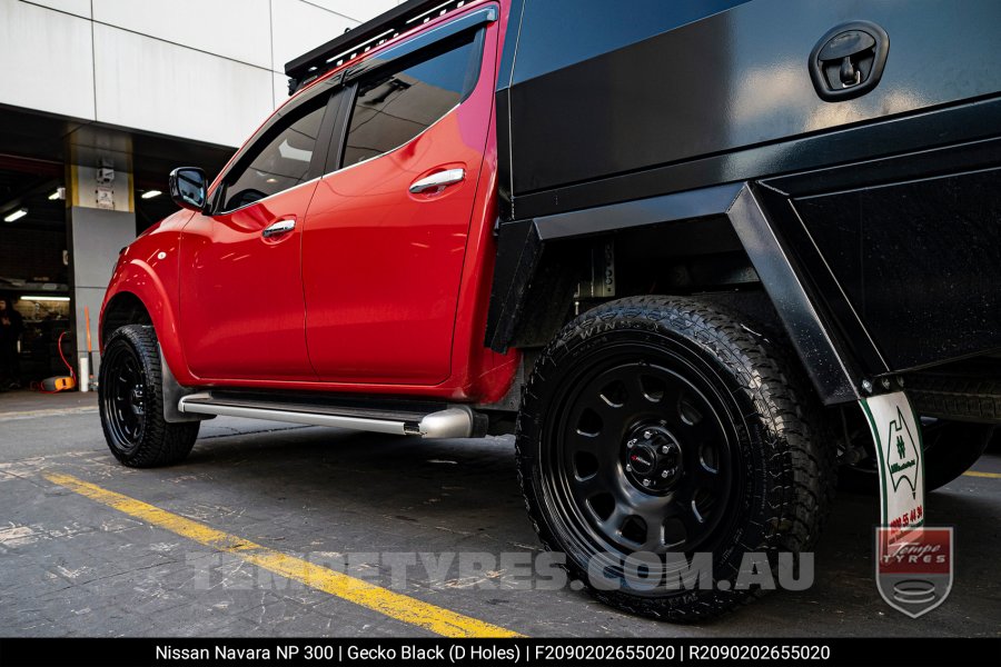 20x9.0 Gecko Black (D Holes) on Nissan Navara NP300