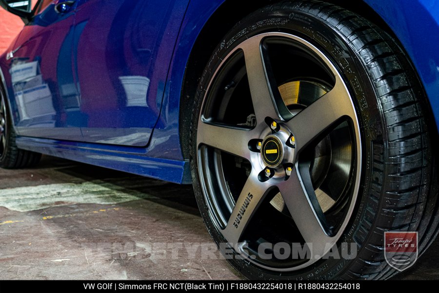 18x8.0 18x9.0 Simmons FR-C Black Tint NCT on VW Golf