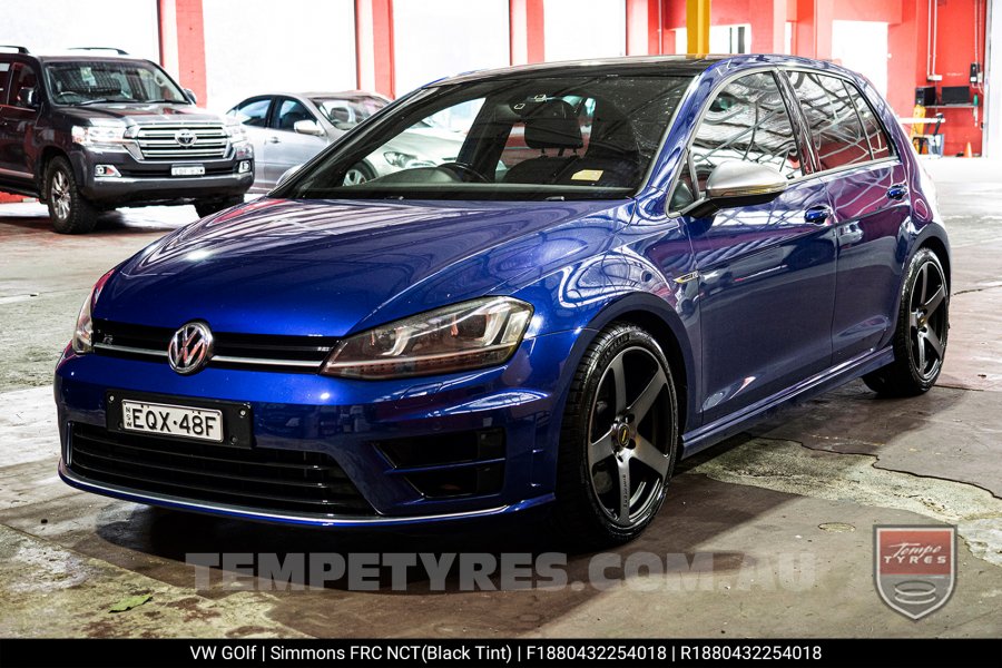 18x8.0 18x9.0 Simmons FR-C Black Tint NCT on VW Golf