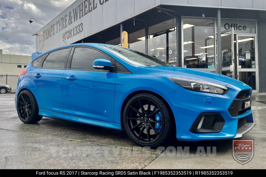 19x8.5 Starcorp Racing SR05 Satin Black on Ford Focus