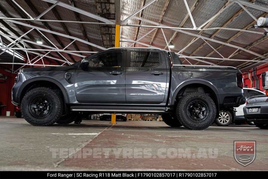 17x9.0 SC Racing R118 Matt Black  on Ford Ranger