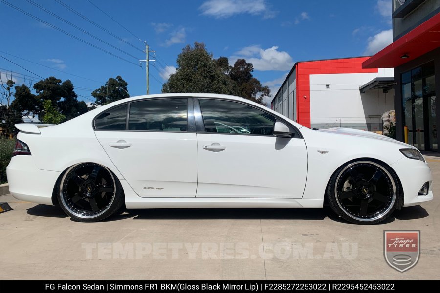 22x8.5 22x9.5 Simmons FR-1 Gloss Black Mirror Lip on Ford Falcon