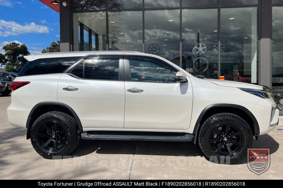 18x9.0 Grudge Offroad ASSAULT Matt Black on Toyota Fortuner