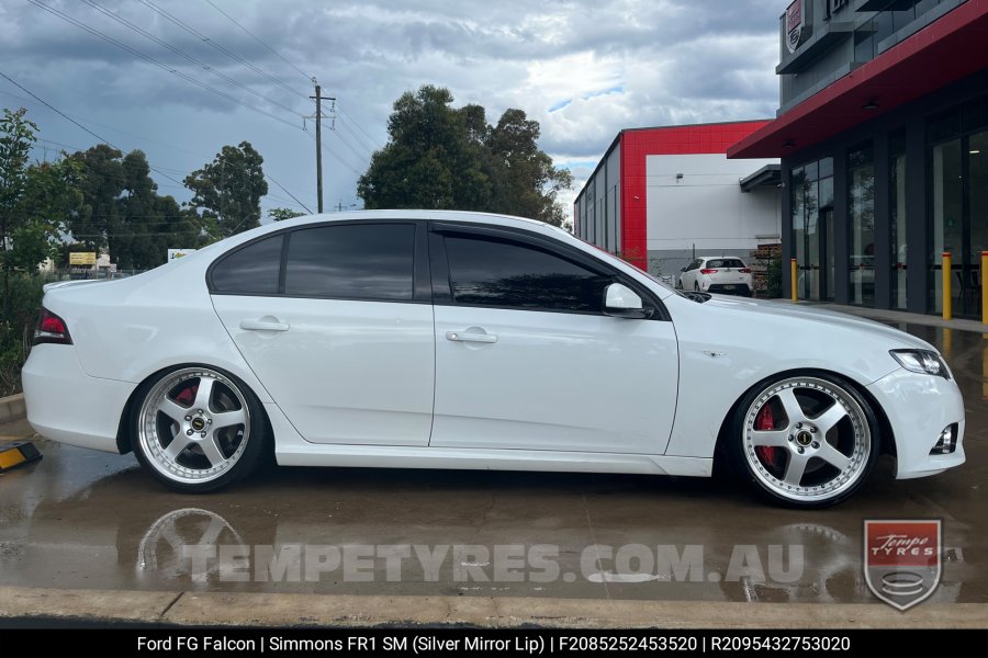 20x8.5 20x9.5 Simmons FR-1 Silver on Ford Falcon