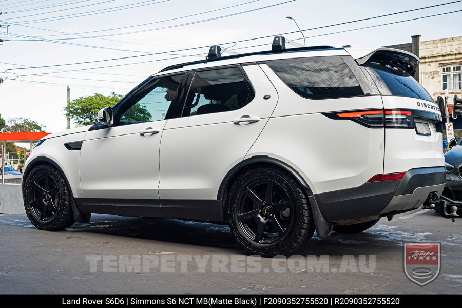 20x9.0 Simmons S6 Matte Black NCT on Land Rover Discovery