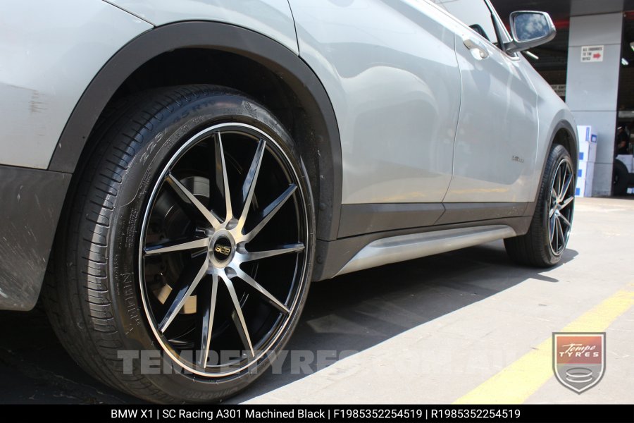 19x8.5 SC Racing A301 Machined Black on BMW X1