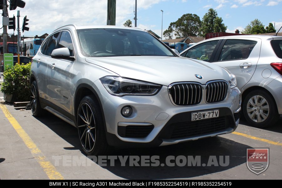 19x8.5 SC Racing A301 Machined Black on BMW X1