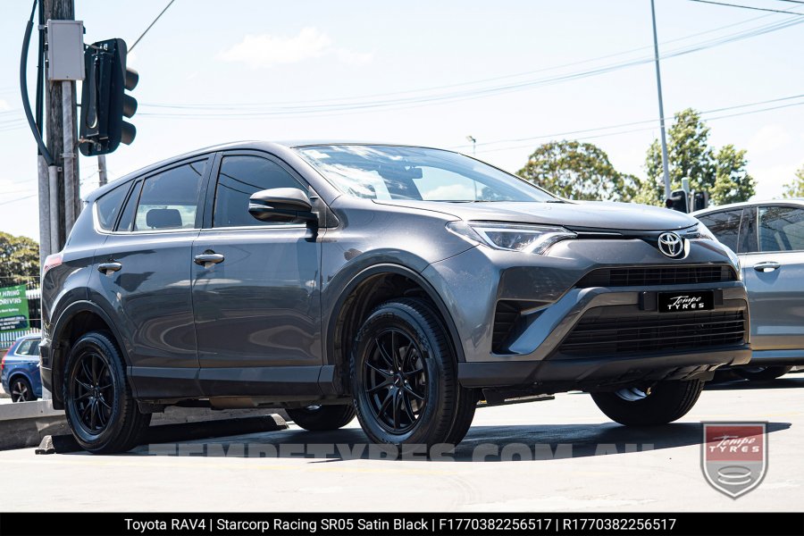 17x7.0 Starcorp Racing SR05 Satin Black on Toyota RAV4