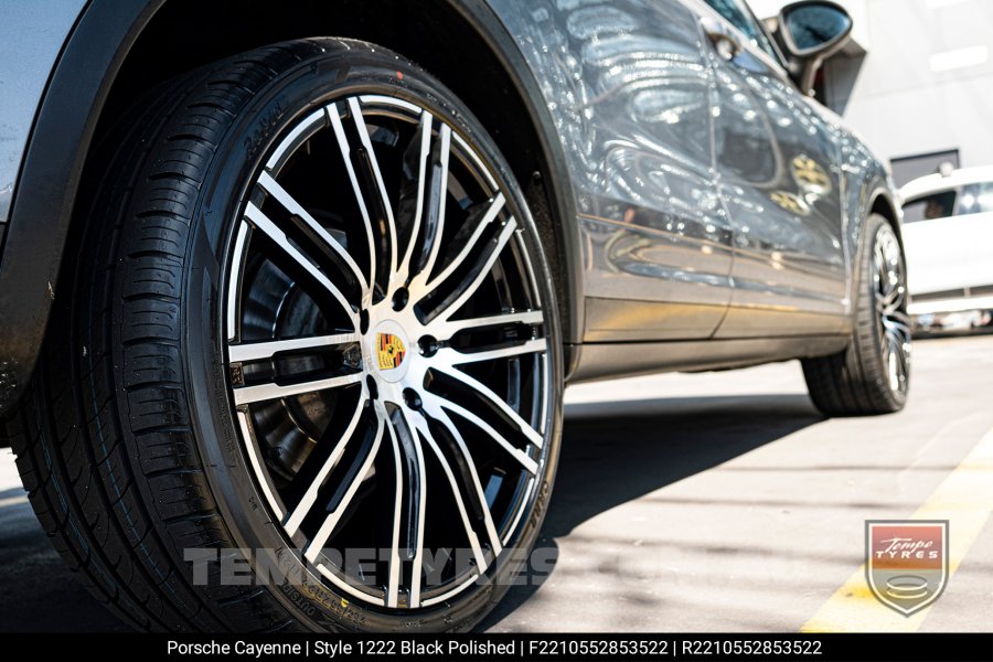 22x10 1222 Black Polished on Porsche Cayenne