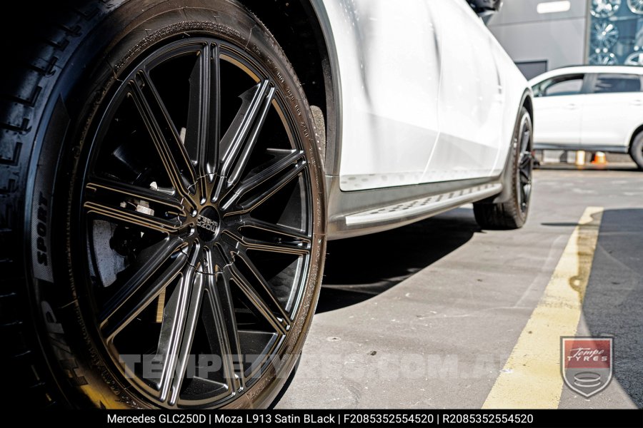 18x8.0 MOZA 913 Nighthawk Satin Black on Mercedes GLC-Class