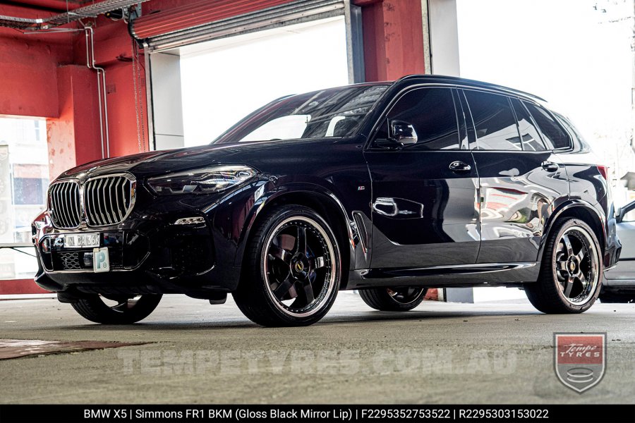 22x8.5 22x9.5 Simmons FR-1 Gloss Black Mirror Lip on BMW X5