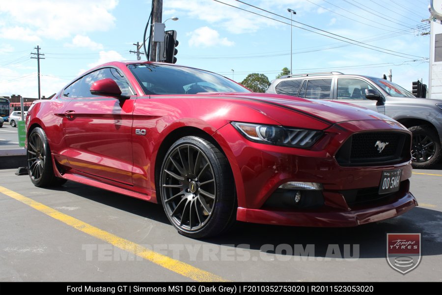 20x10 20x11 Simmons MS1 DG on Ford Mustang