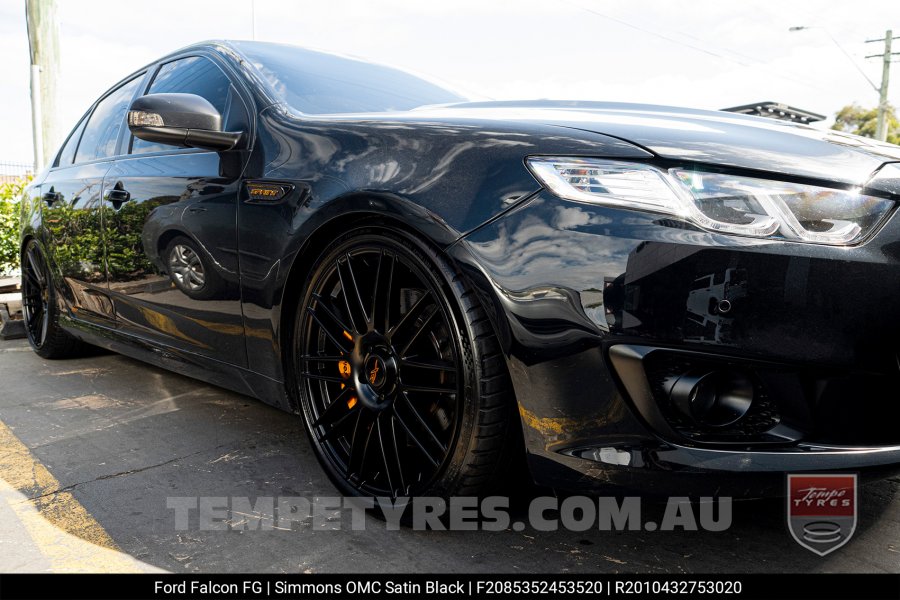 20x8.5 20x10 Simmons OMC Satin Black on Ford Falcon