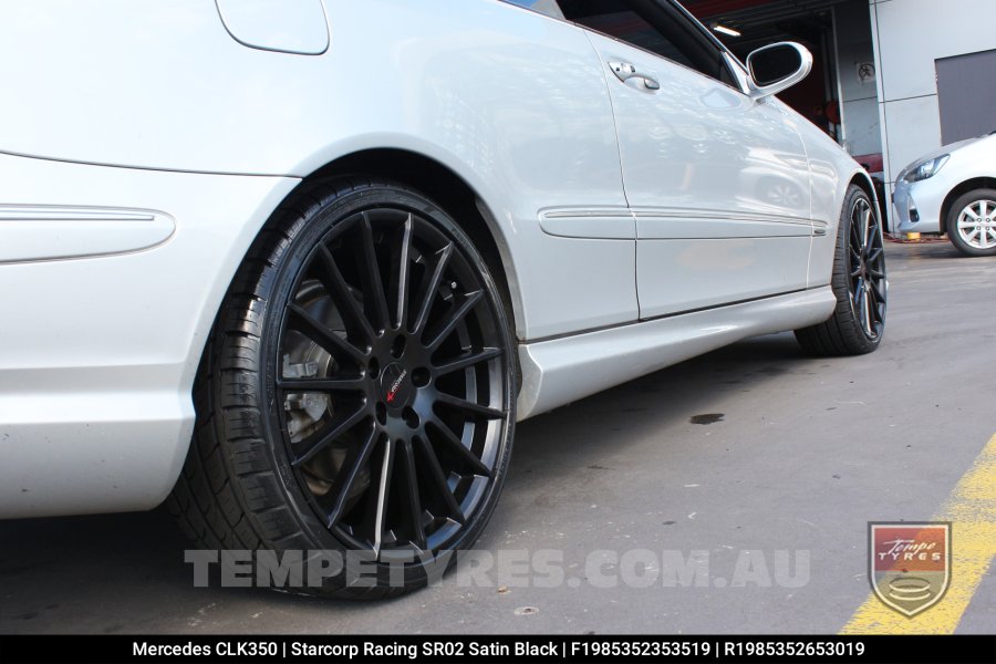 19x8.5 Starcorp Racing SR02 Satin Black on Mercedes CLK-Class