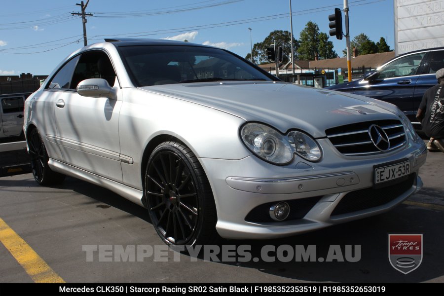 19x8.5 Starcorp Racing SR02 Satin Black on Mercedes CLK-Class