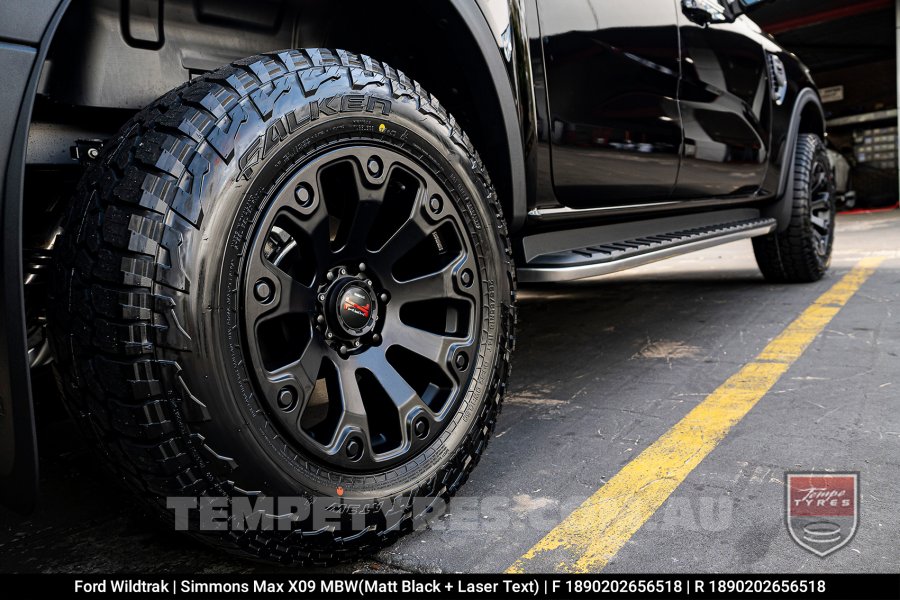 18x9.0 Simmons MAX X09 MBW on FORD RANGER WILDTRAK